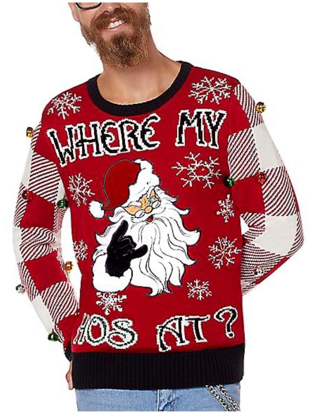Spencer’s Men’s Large Wear My How’s At Christmas Sweater READ